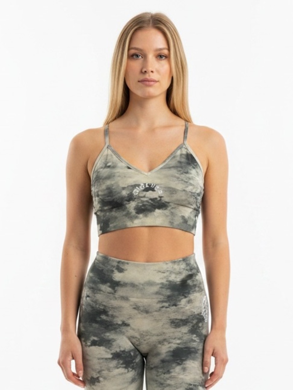 Darc Sport SHE Everson Seamless Sports Bra size L in Gray Ghost Cloud